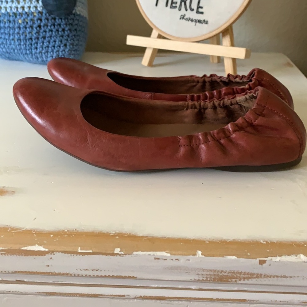 Korks by Kork-Ease Red Leather Ballet Flats